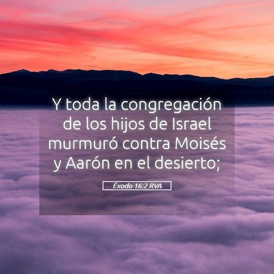 Picture 05 - Éxodo 16:2 RVA - Y toda la congregación de los hijos de Israel - Bible Verse Picture