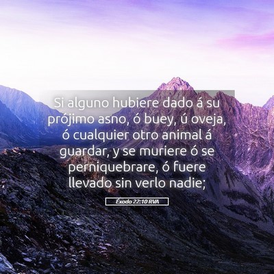 Picture 05 - Éxodo 22:10 RVA - Si alguno hubiere dado á su prójimo asno, ó - Bible Verse Picture