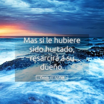 Picture 05 - Éxodo 22:12 RVA - Mas si le hubiere sido hurtado, resarcirá á su - Bible Verse Picture