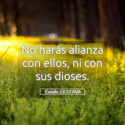 Picture 05 - Éxodo 23:32 RVA - No harás alianza con ellos, ni con sus - Bible Verse Picture