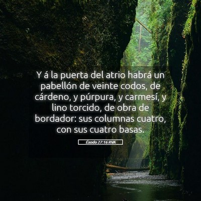 Picture 05 - Éxodo 27:16 RVA - Y á la puerta del atrio habrá un pabellón de - Bible Verse Picture