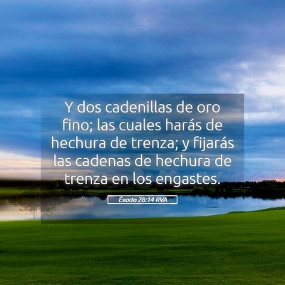 Picture 05 - Éxodo 28:14 RVA - Y dos cadenillas de oro fino; las cuales harás - Bible Verse Picture