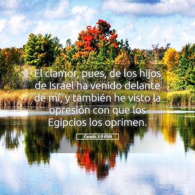 Picture 05 - Éxodo 3:9 RVA - El clamor, pues, de los hijos de Israel ha venido - Bible Verse Picture