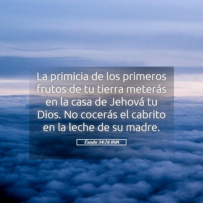 Picture 05 - Éxodo 34:26 RVA - La primicia de los primeros frutos de tu tierra - Bible Verse Picture