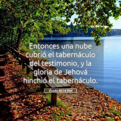 Picture 05 - Éxodo 40:34 RVA - Entonces una nube cubrió el tabernáculo del - Bible Verse Picture