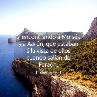 Picture 05 - Éxodo 5:20 RVA - Y encontrando á Moisés y á Aarón, que estaban - Bible Verse Picture
