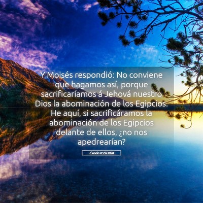 Picture 05 - Éxodo 8:26 RVA - Y Moisés respondió: No conviene que hagamos - Bible Verse Picture