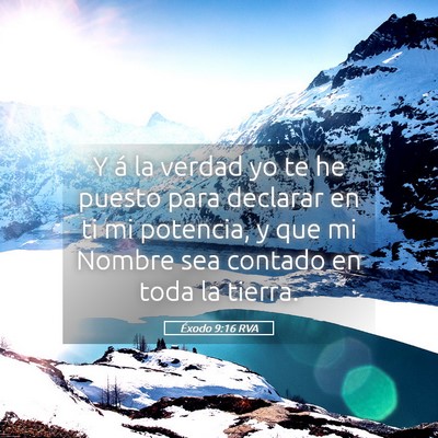Picture 05 - Éxodo 9:16 RVA - Y á la verdad yo te he puesto para declarar en - Bible Verse Picture