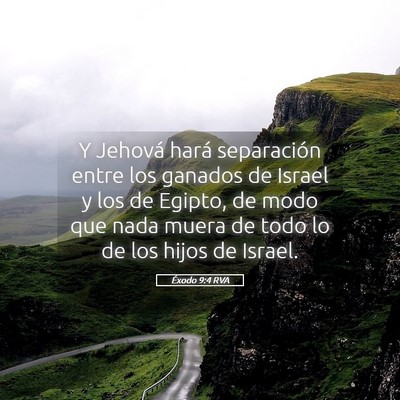 Picture 05 - Éxodo 9:4 RVA - Y Jehová hará separación entre los ganados de - Bible Verse Picture