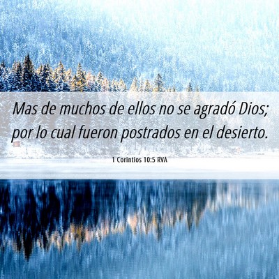 Picture 06 - 1 Corintios 10:5 RVA - Mas de muchos de ellos no se agradó Dios; por lo - Bible Verse Picture