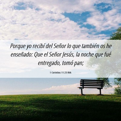 Picture 06 - 1 Corintios 11:23 RVA - Porque yo recibí del Señor lo que también os - Bible Verse Picture