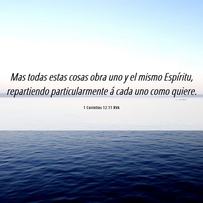 Picture 06 - 1 Corintios 12:11 RVA - Mas todas estas cosas obra uno y el mismo - Bible Verse Picture