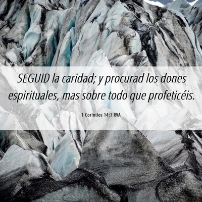 Picture 06 - 1 Corintios 14:1 RVA - SEGUID la caridad; y procurad los dones - Bible Verse Picture