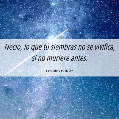 Picture 06 - 1 Corintios 15:36 RVA - Necio, lo que tú siembras no se vivifica, si no - Bible Verse Picture
