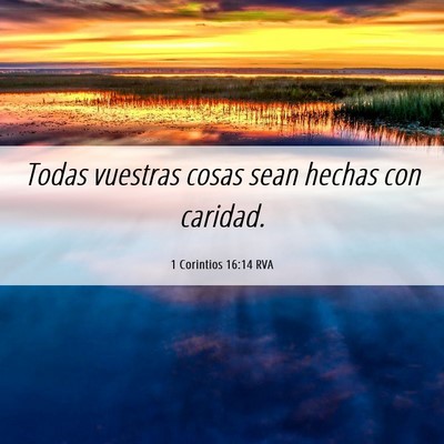 Picture 06 - 1 Corintios 16:14 RVA - Todas vuestras cosas sean hechas con - Bible Verse Picture