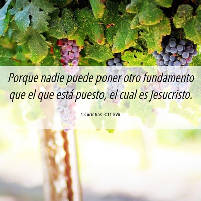 Picture 06 - 1 Corintios 3:11 RVA - Porque nadie puede poner otro fundamento que el - Bible Verse Picture