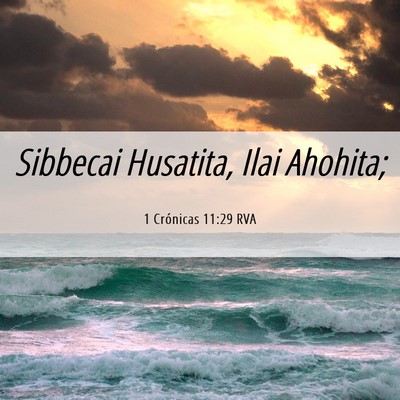 Picture 06 - 1 Crónicas 11:29 RVA - Sibbecai Husatita, Ilai - Bible Verse Picture