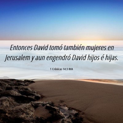 Picture 06 - 1 Crónicas 14:3 RVA - Entonces David tomó también mujeres en - Bible Verse Picture