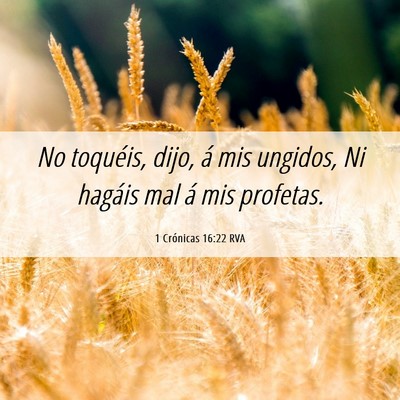 Picture 06 - 1 Crónicas 16:22 RVA - No toquéis, dijo, á mis ungidos, Ni hagáis mal - Bible Verse Picture