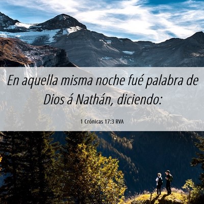 Picture 06 - 1 Crónicas 17:3 RVA - En aquella misma noche fué palabra de Dios á - Bible Verse Picture