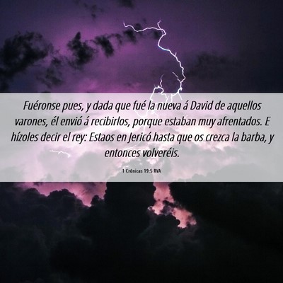 Picture 06 - 1 Crónicas 19:5 RVA - Fuéronse pues, y dada que fué la nueva á David - Bible Verse Picture