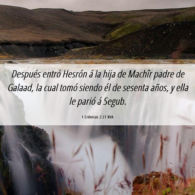 Picture 06 - 1 Crónicas 2:21 RVA - Después entró Hesrón á la hija de Machîr - Bible Verse Picture