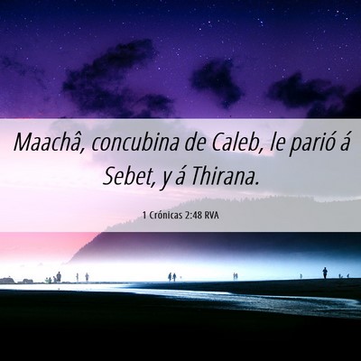Picture 06 - 1 Crónicas 2:48 RVA - Maachâ, concubina de Caleb, le parió á Sebet, - Bible Verse Picture
