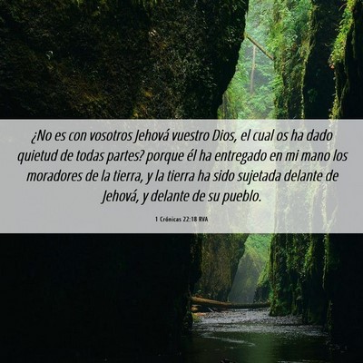 Picture 06 - 1 Crónicas 22:18 RVA - ¿No es con vosotros Jehová vuestro Dios, el - Bible Verse Picture