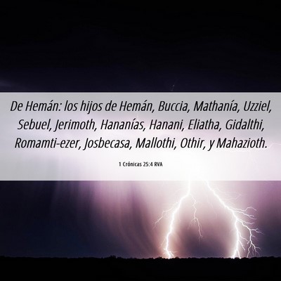 Picture 06 - 1 Crónicas 25:4 RVA - De Hemán: los hijos de Hemán, Buccia, - Bible Verse Picture