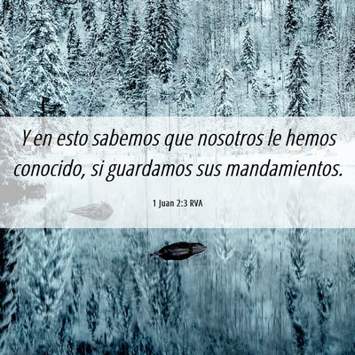 Picture 06 - 1 Juan 2:3 RVA - Y en esto sabemos que nosotros le hemos conocido, - Bible Verse Picture