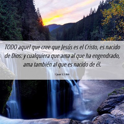 Picture 06 - 1 Juan 5:1 RVA - TODO aquel que cree que Jesús es el Cristo, es - Bible Verse Picture