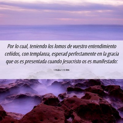 Picture 06 - 1 Pedro 1:13 RVA - Por lo cual, teniendo los lomos de vuestro - Bible Verse Picture