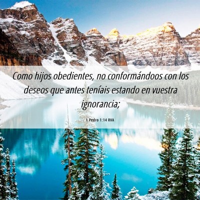 Picture 06 - 1 Pedro 1:14 RVA - Como hijos obedientes, no conformándoos con los - Bible Verse Picture