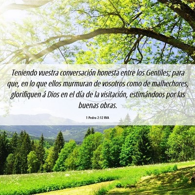 Picture 06 - 1 Pedro 2:12 RVA - Teniendo vuestra conversación honesta entre los - Bible Verse Picture