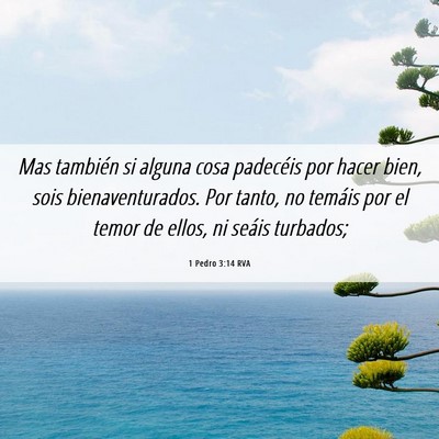 Picture 06 - 1 Pedro 3:14 RVA - Mas también si alguna cosa padecéis por hacer - Bible Verse Picture