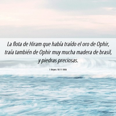 Picture 06 - 1 Reyes 10:11 RVA - La flota de Hiram que había traído el oro de - Bible Verse Picture