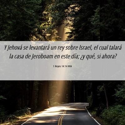 Picture 06 - 1 Reyes 14:14 RVA - Y Jehová se levantará un rey sobre Israel, el - Bible Verse Picture
