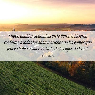 Picture 06 - 1 Reyes 14:24 RVA - Y hubo también sodomitas en la tierra, é - Bible Verse Picture