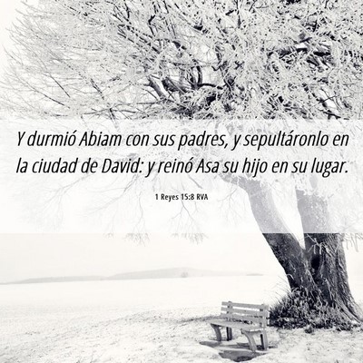 Picture 06 - 1 Reyes 15:8 RVA - Y durmió Abiam con sus padres, y sepultáronlo - Bible Verse Picture
