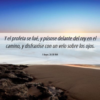 Picture 06 - 1 Reyes 20:38 RVA - Y el profeta se fué, y púsose delante del rey - Bible Verse Picture
