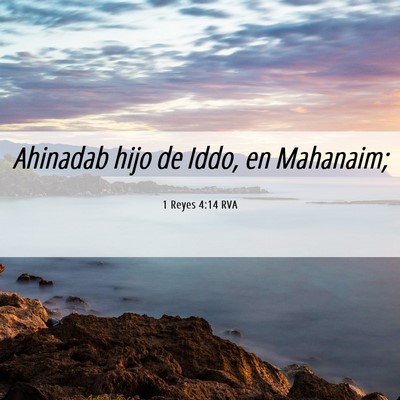Picture 06 - 1 Reyes 4:14 RVA - Ahinadab hijo de Iddo, en - Bible Verse Picture
