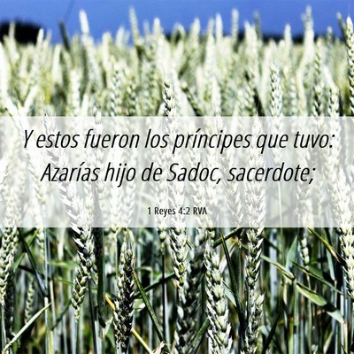 Picture 06 - 1 Reyes 4:2 RVA - Y estos fueron los príncipes que tuvo: Azarías - Bible Verse Picture