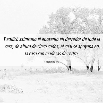 Picture 06 - 1 Reyes 6:10 RVA - Y edificó asimismo el aposento en derredor de - Bible Verse Picture