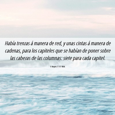 Picture 06 - 1 Reyes 7:17 RVA - Había trenzas á manera de red, y unas cintas á - Bible Verse Picture