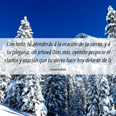 Picture 06 - 1 Reyes 8:28 RVA - Con todo, tú atenderás á la oración de tu - Bible Verse Picture