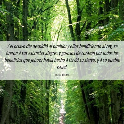 Picture 06 - 1 Reyes 8:66 RVA - Y el octavo día despidió al pueblo: y ellos - Bible Verse Picture