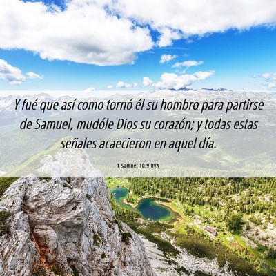 Picture 06 - 1 Samuel 10:9 RVA - Y fué que así como tornó él su hombro para - Bible Verse Picture