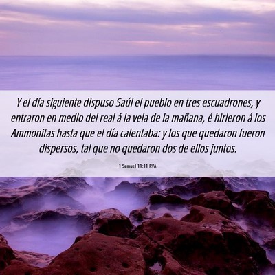 Picture 06 - 1 Samuel 11:11 RVA - Y el día siguiente dispuso Saúl el pueblo en - Bible Verse Picture