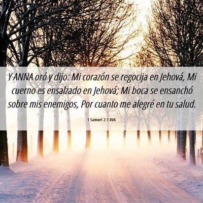 Picture 06 - 1 Samuel 2:1 RVA - Y ANNA oró y dijo: Mi corazón se regocija en - Bible Verse Picture