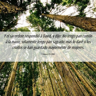 Picture 06 - 1 Samuel 21:4 RVA - Y el sacerdote respondió á David, y dijo: No - Bible Verse Picture